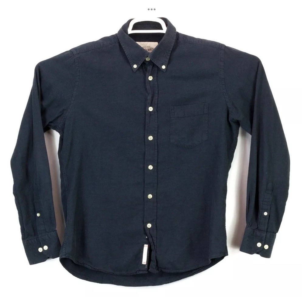 Americanino Jeans Shirt‎ L Large Mens Button Up LS Collared Blue